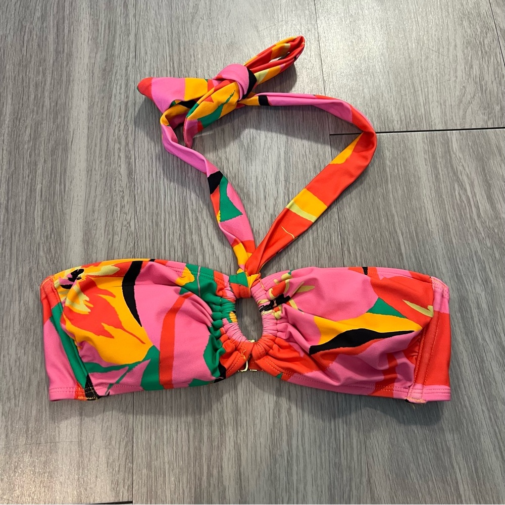Shade and Shore, Halter, Bandeau‎ Colorful, Abstract, Bikini Top | Womens S